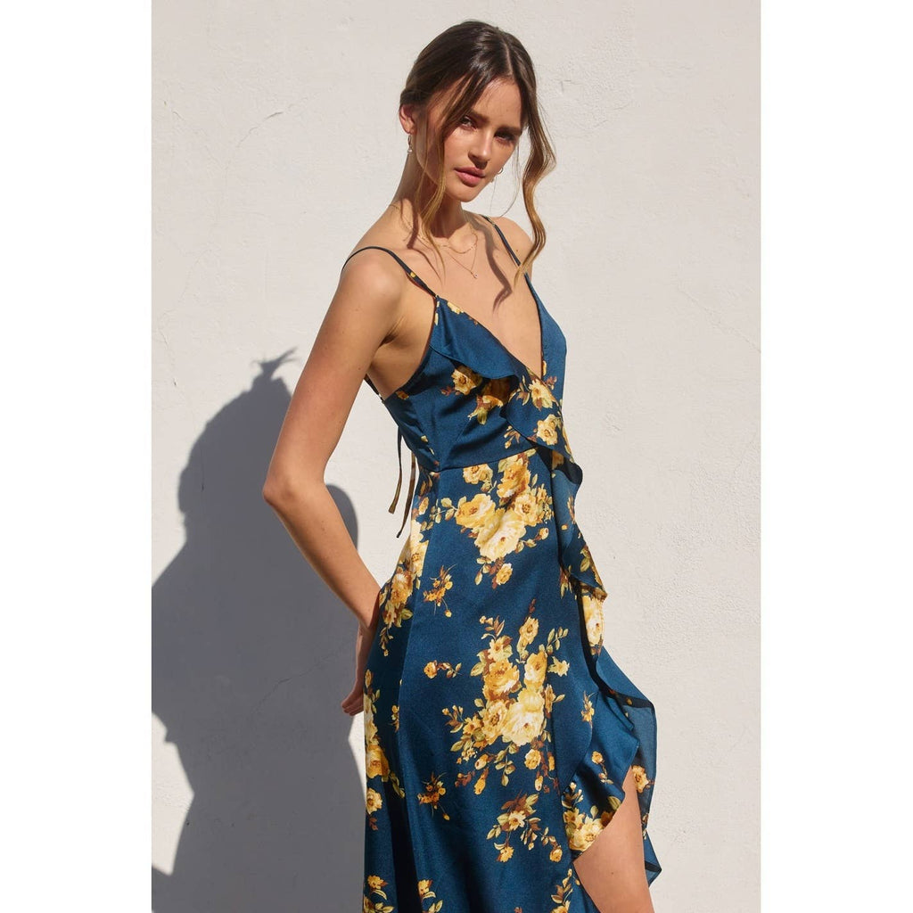 Floral Ruffle Maxi Dress