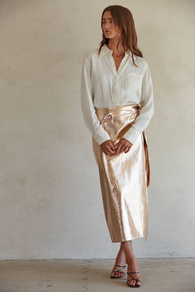 Rose Gold Wrap Skirt