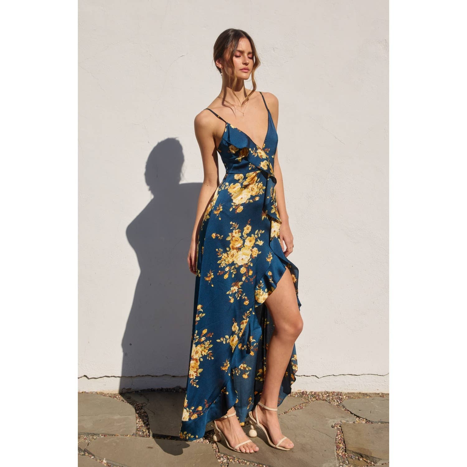 Floral Ruffle Maxi Dress