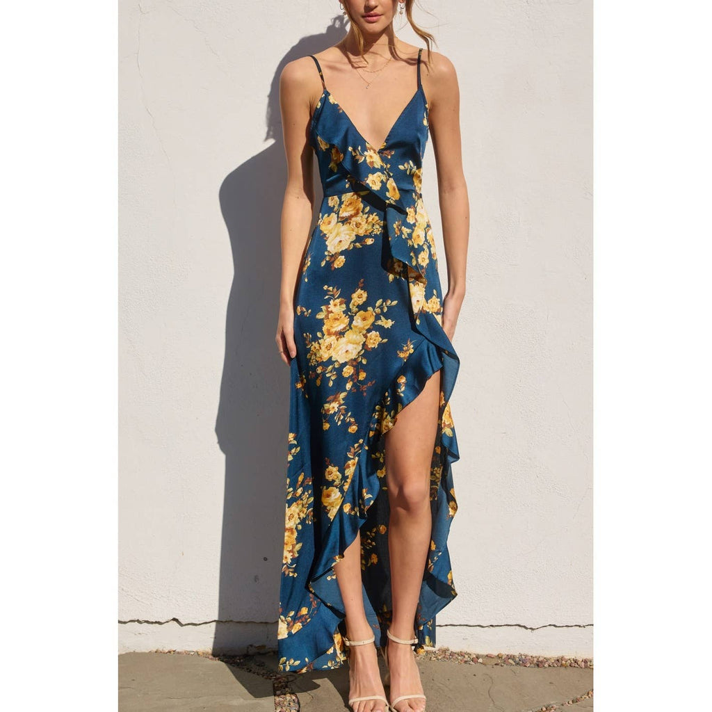 Floral Ruffle Maxi Dress