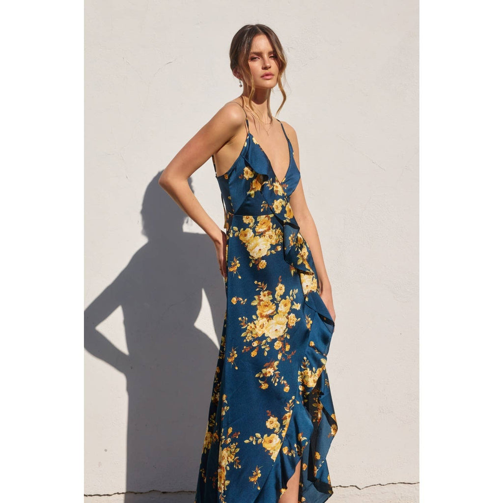 Floral Ruffle Maxi Dress