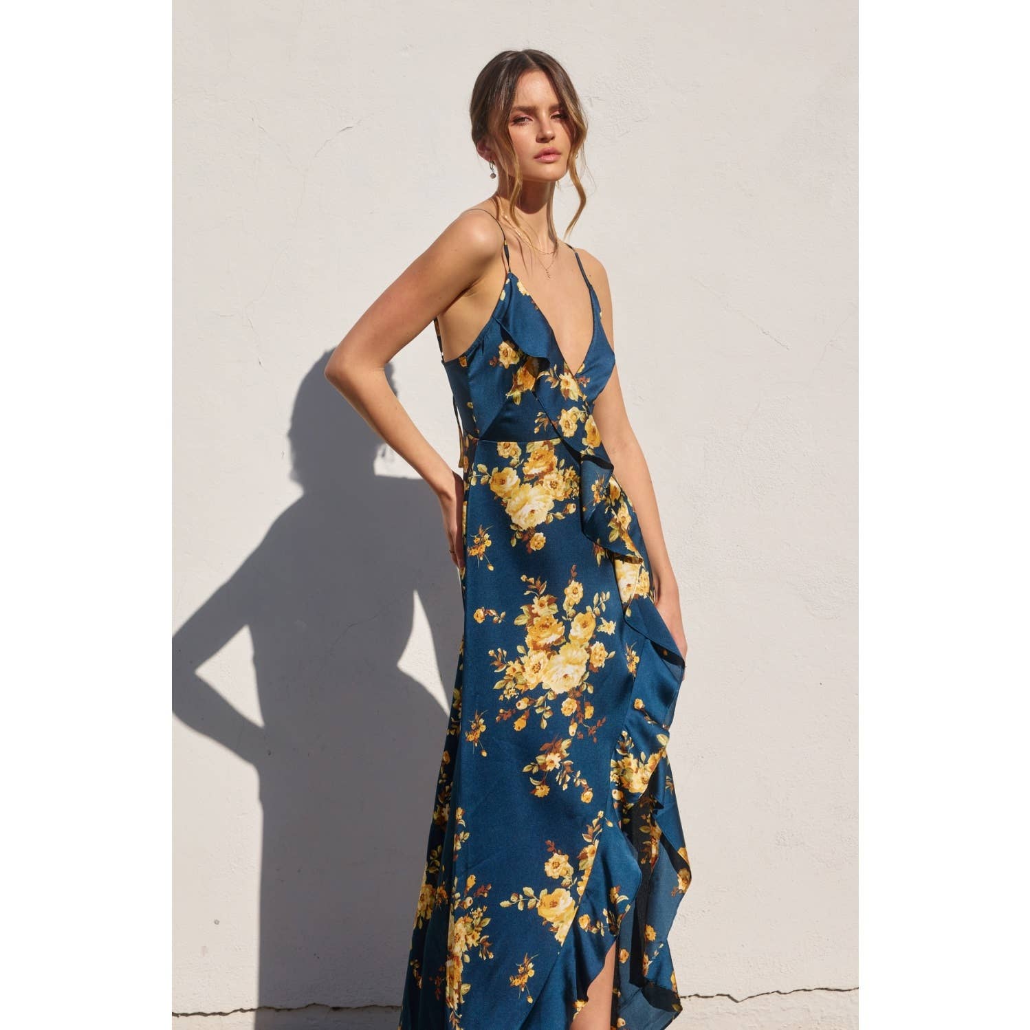 Floral Ruffle Maxi Dress