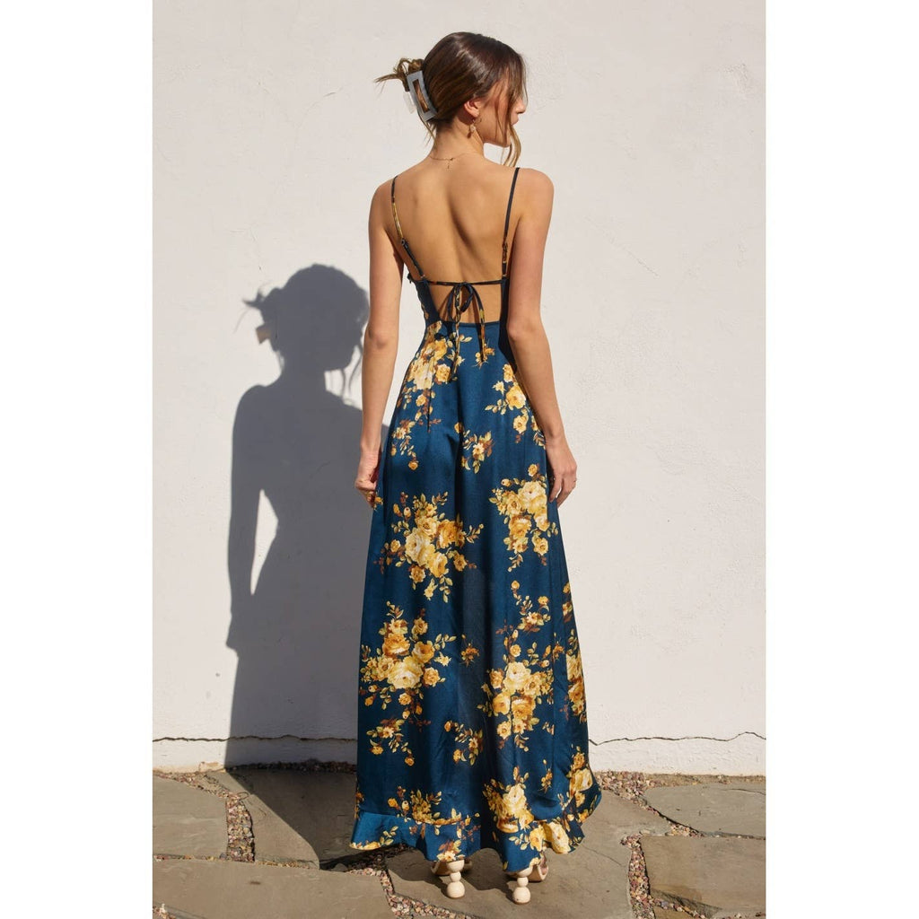 Floral Ruffle Maxi Dress