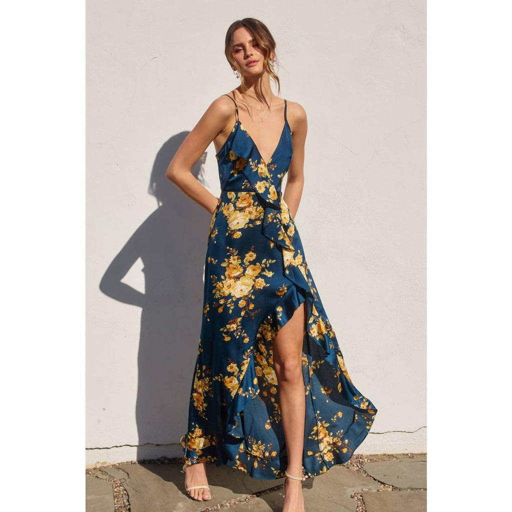 Floral Ruffle Maxi Dress